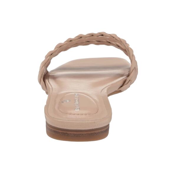 Bandolino Women's Sessily Open Toe Flat Slide Sandals Beige Size 9 - Picture 4 of 5